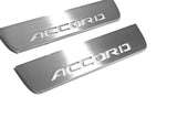 LED door sill plates Honda Accord X 2018+ stainless steel with Accord logo