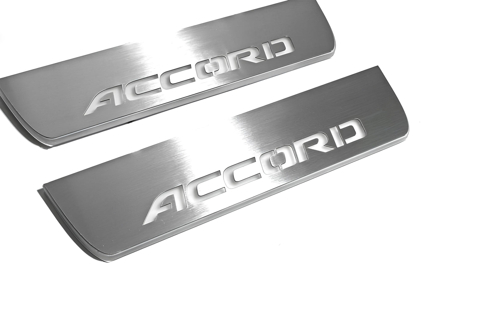 LED door sill plates Honda Accord X 2018+ stainless steel with Accord logo