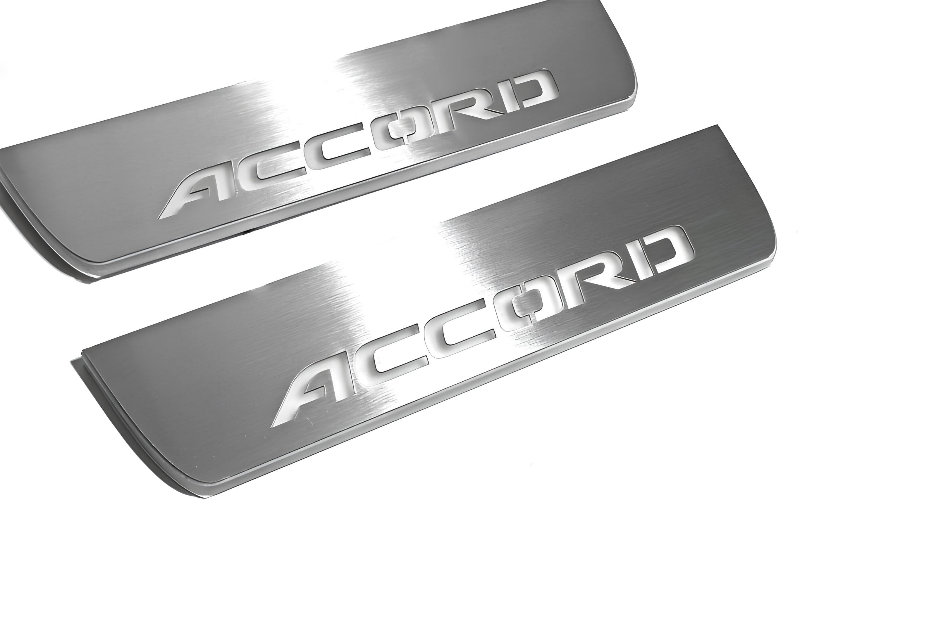 Illuminated LED Door Sill Tread Plates Honda Accord X 2018-2023 With Accord Logo Honda Led Door Sills opdesign