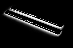 Illuminated LED Door Sill Tread Plates Honda CR-V IV 2012-2017 With CR-V Logo Honda Led Door Sills opdesign