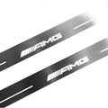 Illuminated LED Door Sill Tread Plates Mercedes C W205 Coupe 2014-2021 With AMG Logo Mercedes Led Door Sills opdesign