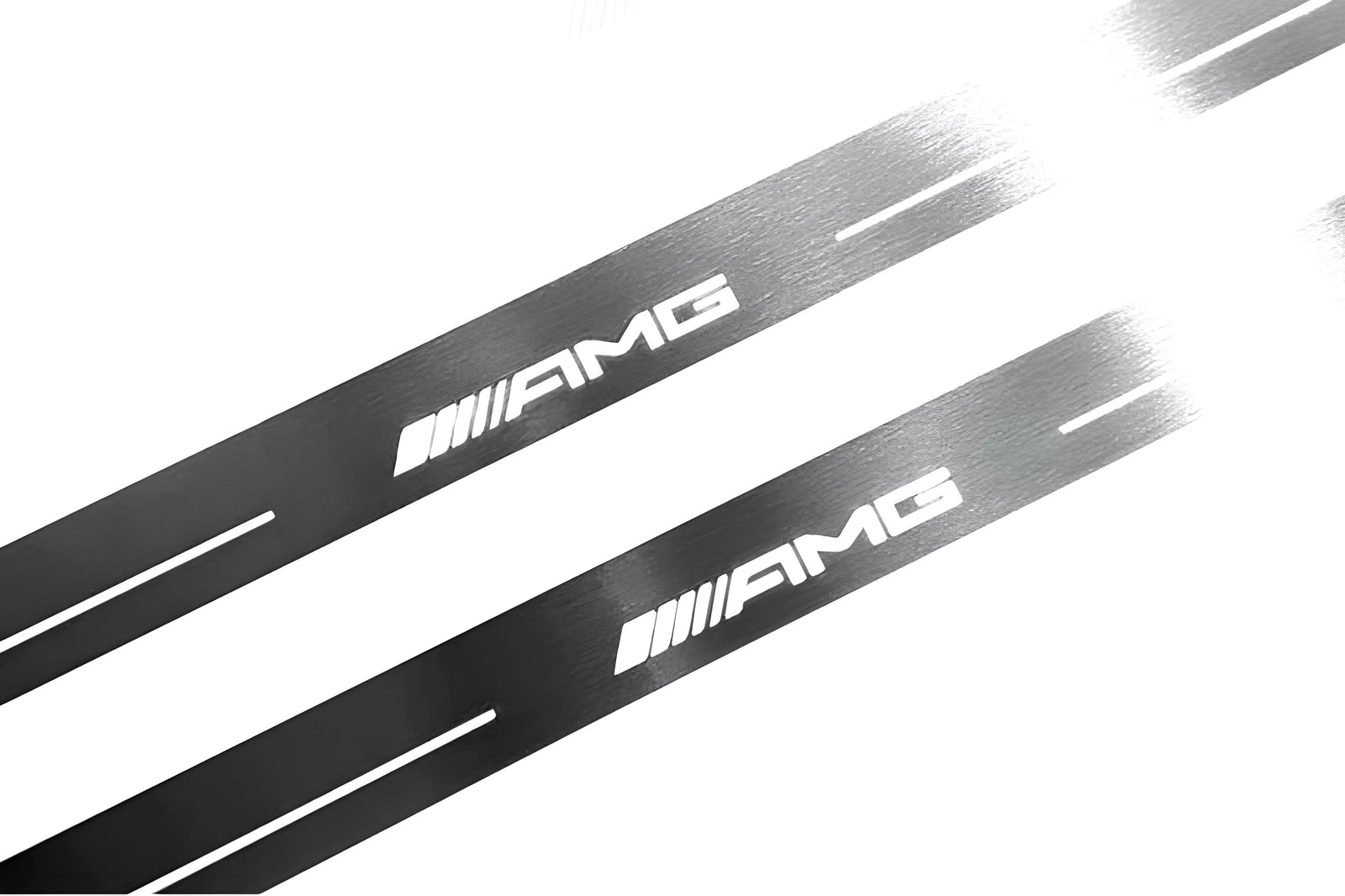 Mercedes C W205 Coupe 2014+ LED door sill plates with AMG logo