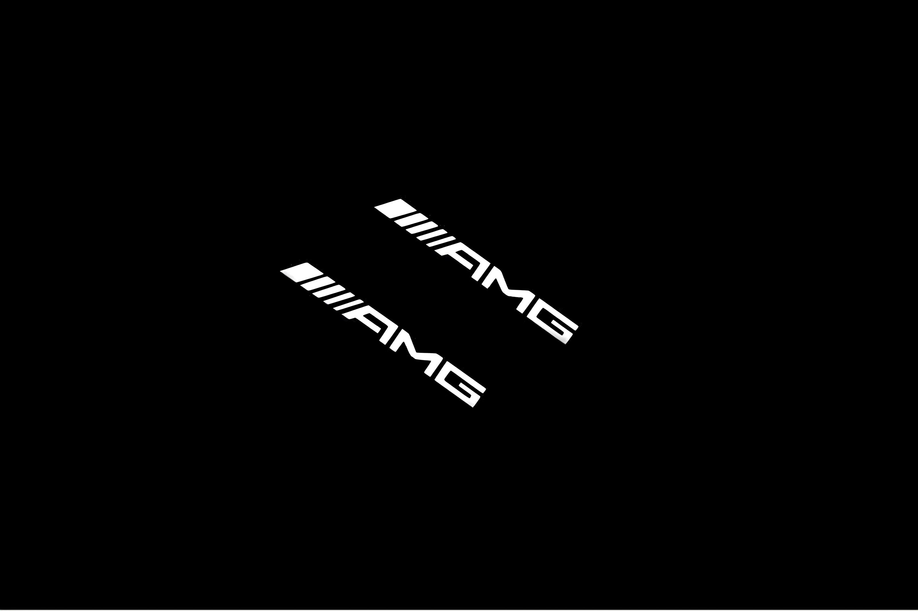 Mercedes GLK X204 2008-2015 Illuminated Matte Sill Plates with logo AMG Mercedes Led Door Sills PRO opdesign