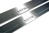 LED door sill plates for Vauxhall Astra VI 2009+ stainless steel with Astra logo