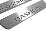 stainless steel LED door sill plates for Nissan Qashqai III J12 2021+ with Qashqai logo