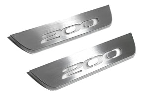 Illuminated LED Door Sill Tread Plates Chrysler 200 II 2015-2017 With 200 Logo Chrysler Led Door Sills opdesign