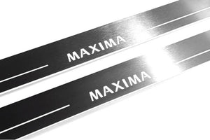 Nissan Maxima VIII A36 Stainless Steel LED Door Sills – Maxima Logo