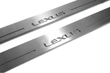 LED door sill plates for Lexus NX I 2014+ stainless steel with Lexus logo