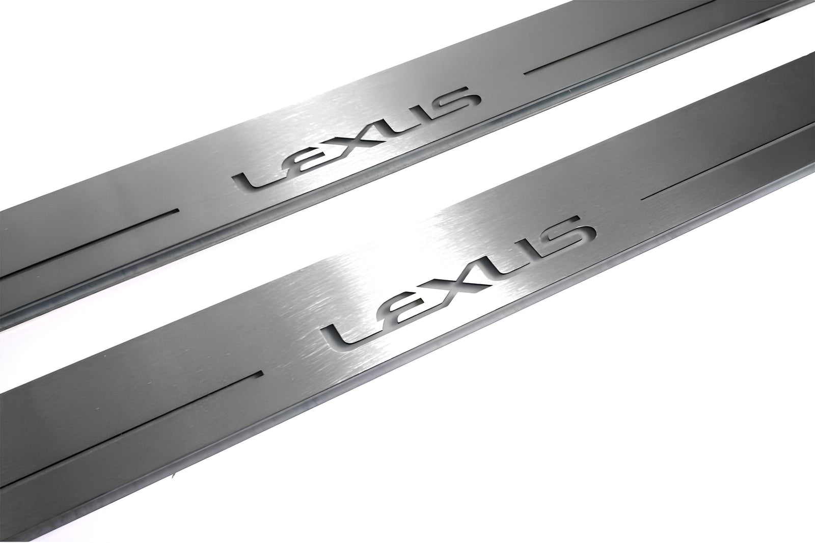 LED door sill plates for Lexus NX I 2014+ stainless steel with Lexus logo