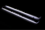 Toyota Camry V70 2018+ illuminated entry guards in stainless steel with Camry logo