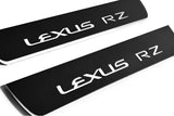 Lexus RZ 2022+ stainless steel illuminated entry guards with Lexus RZ logo