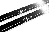 Audi A4 B8 2007+ door sill plates in stainless steel with S4 logo