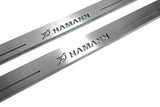BMW X5 E70 2006+ door sill plates in stainless steel with HAMANN logo