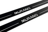 Nissan Murano II 2008+ stainless steel illuminated entry guards with Murano logo