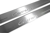 Porsche 911 (996) 1997+ stainless steel illuminated entry guards with Carrera logo