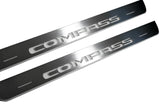 Jeep Compass II 2016+ LED door sill plates with Compass logo