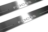 Ford Focus II 2004+ LED door sill plates stainless steel with Focus logo