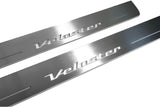 stainless steel LED door sill plates with Hyundai Veloster I 2011+ with Veloster logo