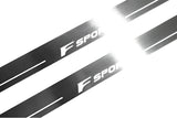 Lexus ES VII 2018+ door sill plates in stainless steel with F Sport logo