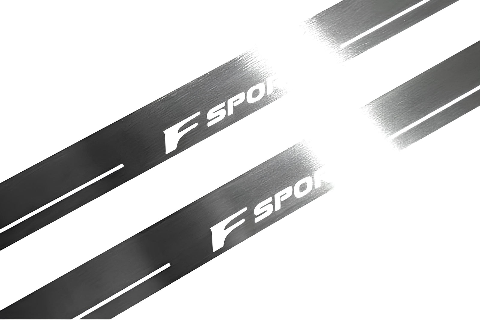 Lexus ES VII 2018+ door sill plates in stainless steel with F Sport logo
