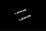 Lexus GX I 2002+ entry guards in stainless steel with Lexus logo