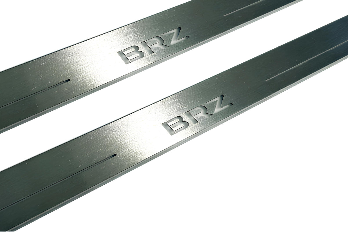 LED door sill plates stainless steel Subaru BRZ 2011+ with BRZ logo