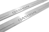 LED door sill plates for Nissan Qashqai I J10 2007+ stainless steel with Qashqai logo