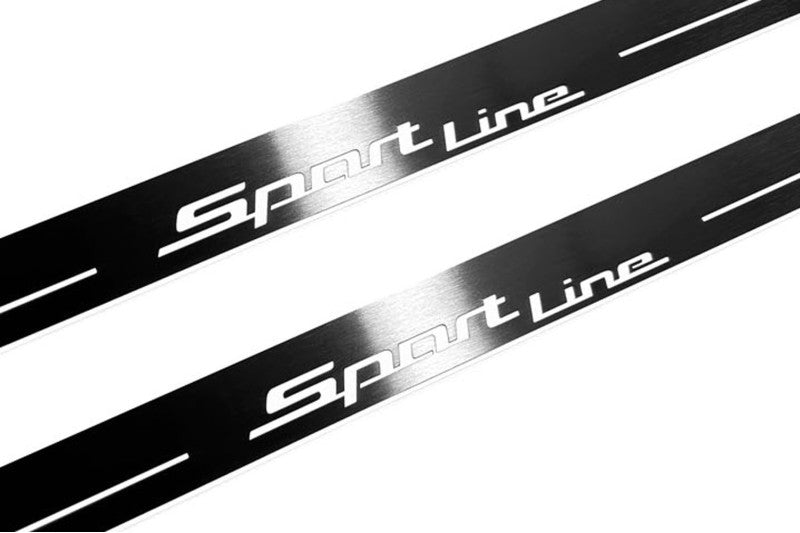 stainless steel door sill plates for BMW 5 F10 2009+ with Sport Line logo