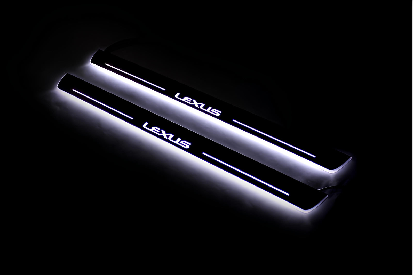 LED door sill plates Lexus ES VI XV60 2012+ stainless steel with Lexus logo