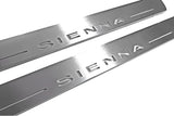 Toyota Sienna III XL30 2011+ LED door sill plates with Sienna logo