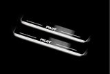 stainless steel door sill plates for Honda Pilot II 2008+ with Pilot logo