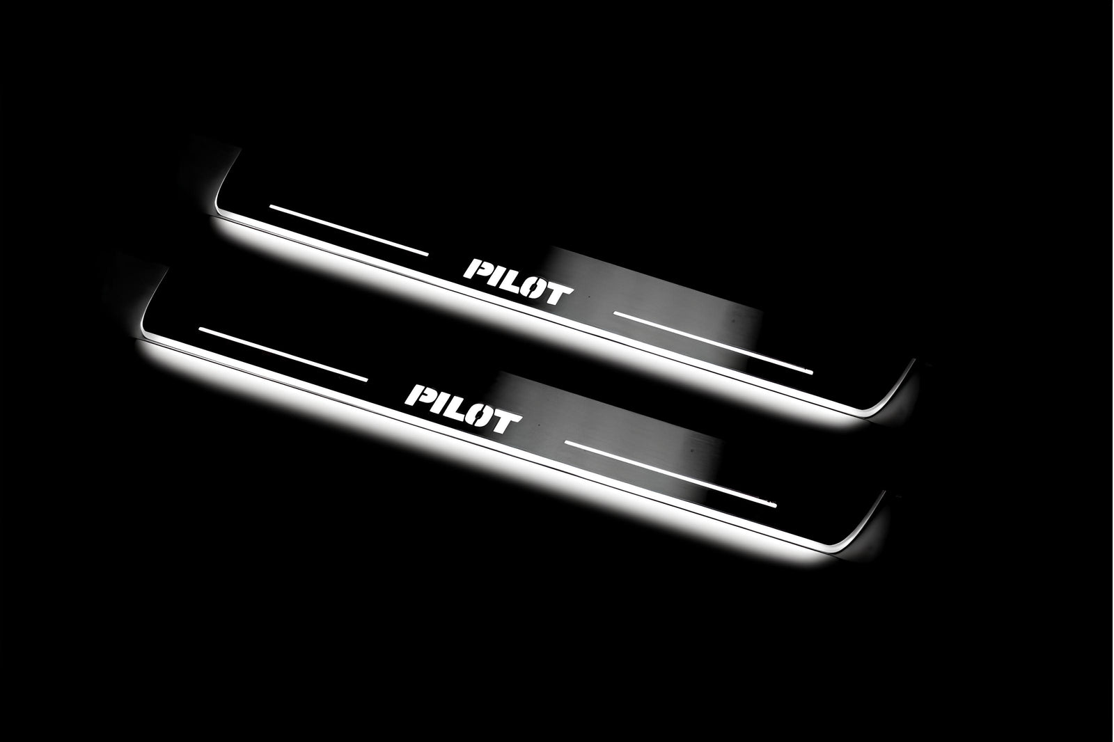 stainless steel door sill plates for Honda Pilot II 2008+ with Pilot logo