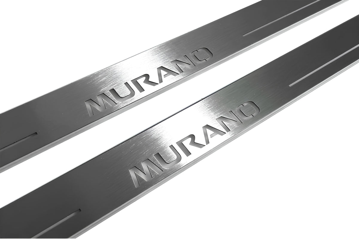 Nissan Murano III 2014+ LED door sill plates stainless steel with Murano logo