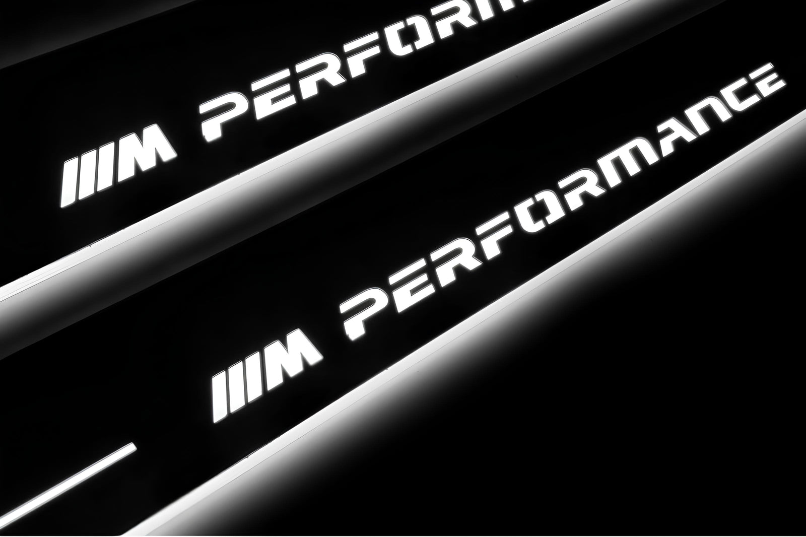 BMW 5 G60 2023+ door sill plates in stainless steel with M Performance logo