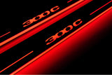 Chrysler 300C II LD 2011+ stainless steel LED door sill plates with 300C logo