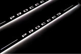 KIA Proceed III 2018+ entry guards in stainless steel with Proceed logo
