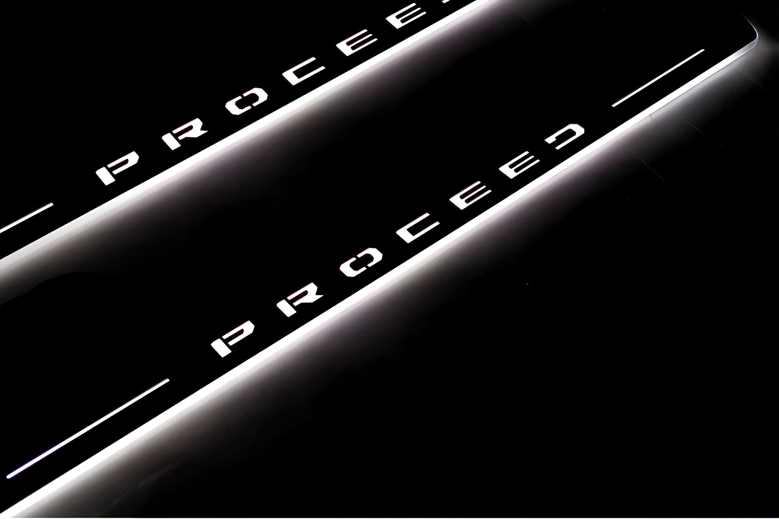KIA Proceed III 2018+ entry guards in stainless steel with Proceed logo