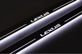 Lexus ES VI XV60 2012+ stainless steel illuminated entry guards with Lexus logo