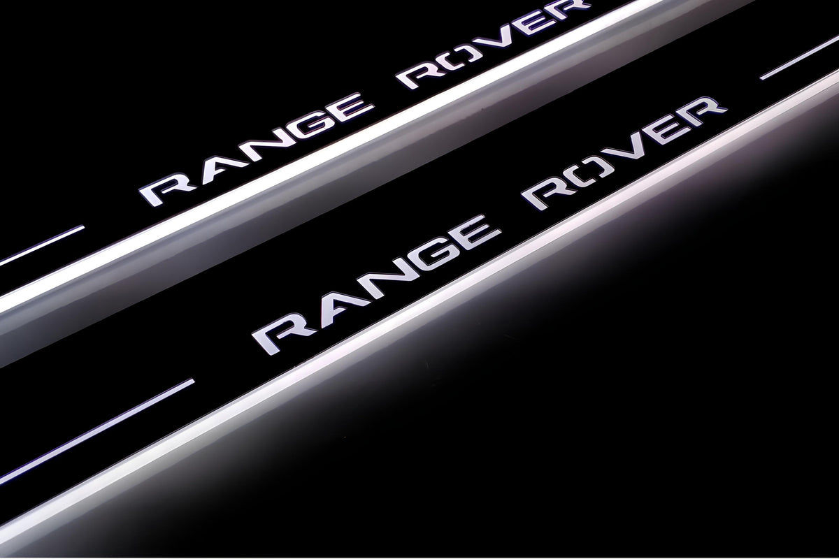 LED door sill plates stainless steel Range Rover IV 2012+ with Range Rover logo