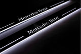 Mercedes GLS II X167 2019+ stainless steel LED door sill plates with Mercedes-Benz logo