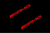 illuminated door sill protectors Mercedes GLA X156 2014+ stainless steel with AMG logo