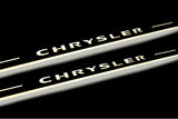 Chrysler 300C II LD 2011+ entry guards in stainless steel with Chrysler logo