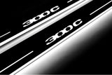 LED door sill plates Chrysler 300C II LD 2011+ in stainless steel with 300C logo