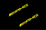 Mercedes A W176 2012+ illuminated door sill protectors with AMG logo