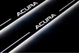 Acura MDX II 2006+ stainless steel LED door sill plates with Acura logo