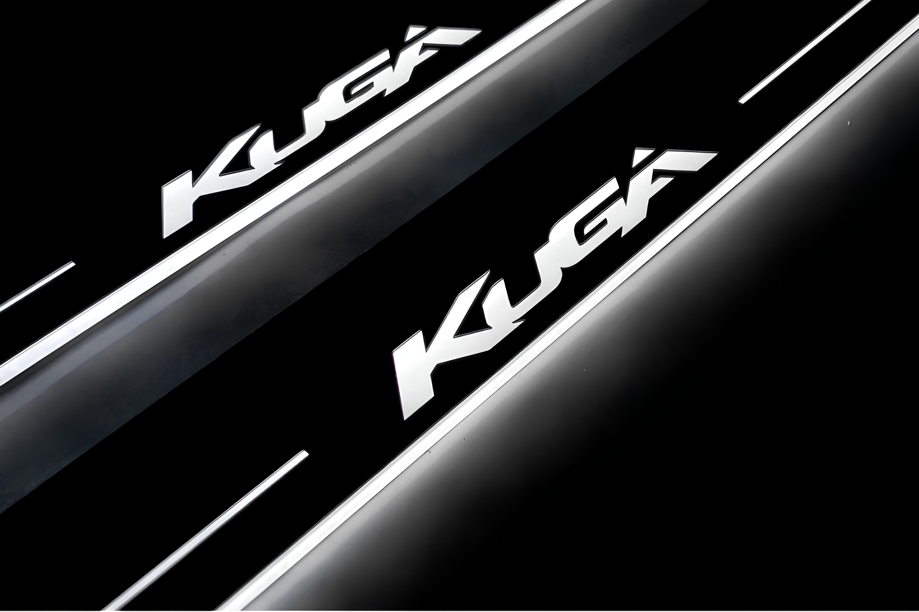 Illuminated LED Door Sill Tread Plates Ford Kuga II 2013-2020 With Kuga Logo Ford Led Door Sills opdesign