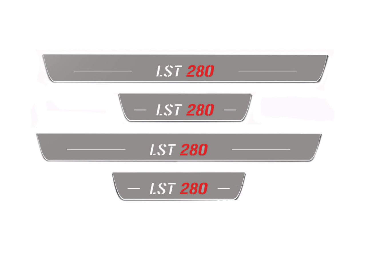 stainless steel LED door sill plates for Ford Focus IV 2018+ with LST 280 logo