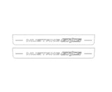 Ford Mustang VI S550 2015+ entry guards in stainless steel with Mustang GT/CS logo