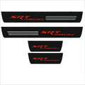 Dodge Charger LD 2011+ LED door sill plates in stainless steel with SRT POWERED logo
