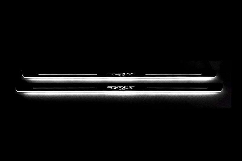 LED door sill plates for RAM 2500 V 2019+ stainless steel with TRX logo